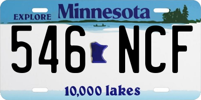 MN license plate 546NCF