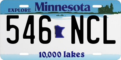 MN license plate 546NCL