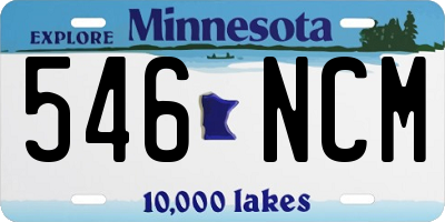 MN license plate 546NCM