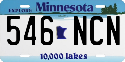 MN license plate 546NCN