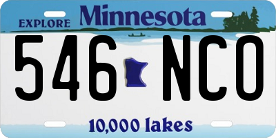 MN license plate 546NCO