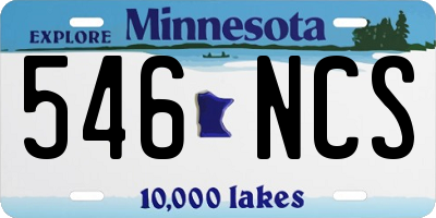 MN license plate 546NCS