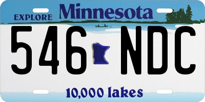 MN license plate 546NDC