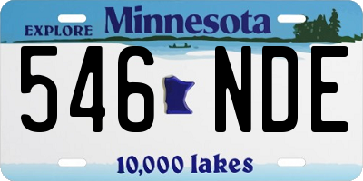 MN license plate 546NDE