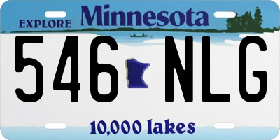 MN license plate 546NLG