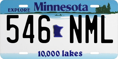 MN license plate 546NML