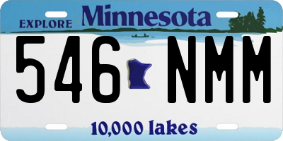 MN license plate 546NMM