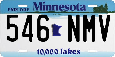 MN license plate 546NMV