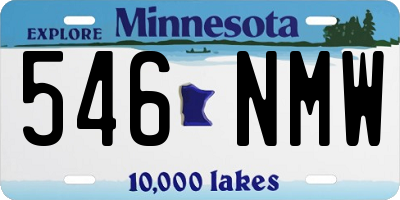 MN license plate 546NMW