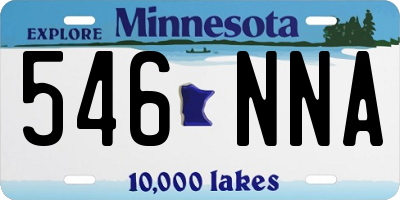 MN license plate 546NNA
