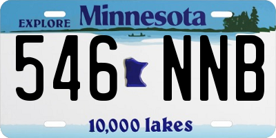 MN license plate 546NNB
