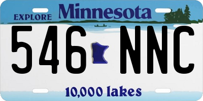 MN license plate 546NNC