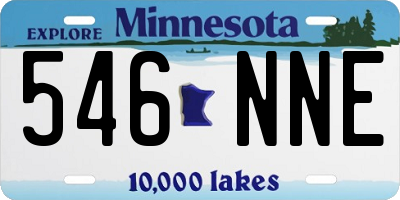 MN license plate 546NNE