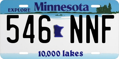 MN license plate 546NNF