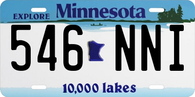 MN license plate 546NNI