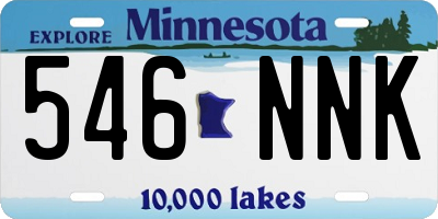 MN license plate 546NNK