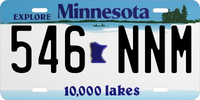 MN license plate 546NNM
