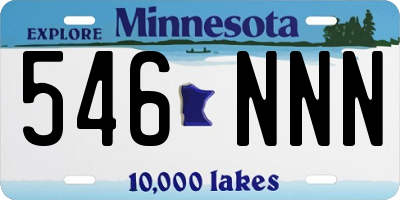 MN license plate 546NNN