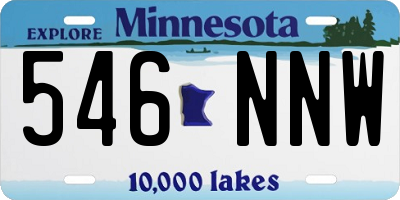 MN license plate 546NNW