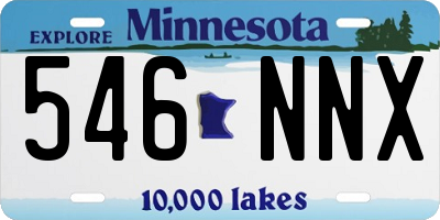 MN license plate 546NNX