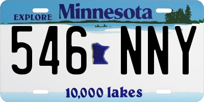 MN license plate 546NNY