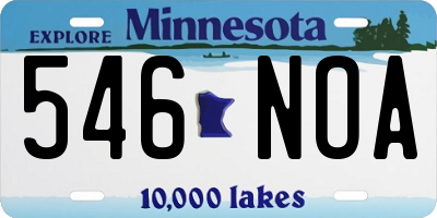 MN license plate 546NOA