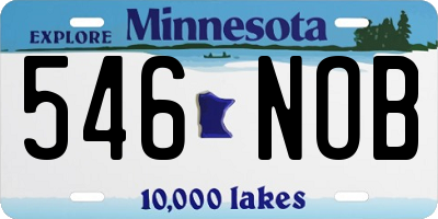 MN license plate 546NOB