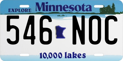 MN license plate 546NOC
