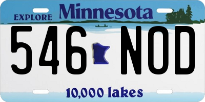 MN license plate 546NOD