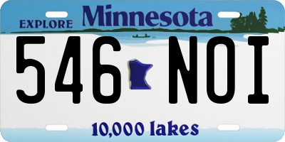 MN license plate 546NOI