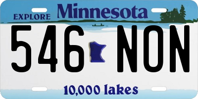 MN license plate 546NON