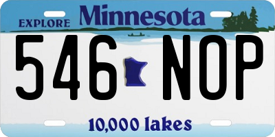 MN license plate 546NOP