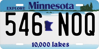 MN license plate 546NOQ