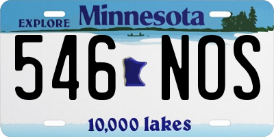 MN license plate 546NOS
