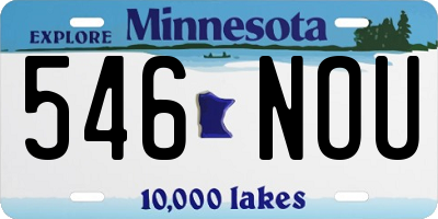 MN license plate 546NOU