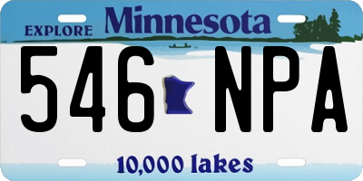 MN license plate 546NPA