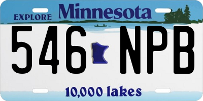MN license plate 546NPB