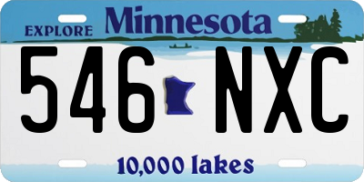 MN license plate 546NXC