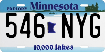 MN license plate 546NYG