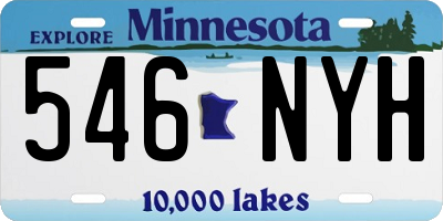 MN license plate 546NYH