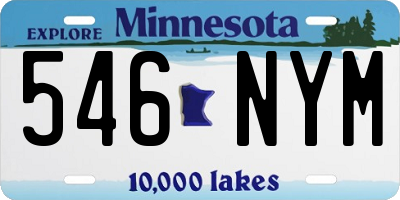 MN license plate 546NYM