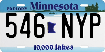MN license plate 546NYP