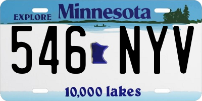MN license plate 546NYV