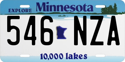 MN license plate 546NZA