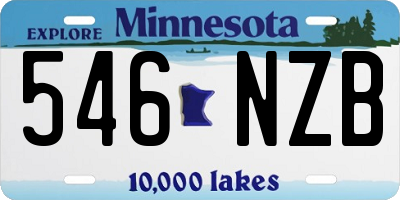 MN license plate 546NZB