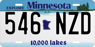 MN license plate 546NZD