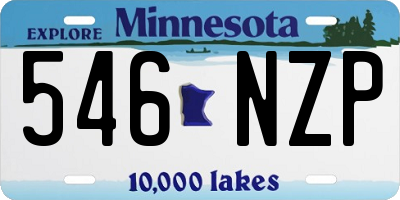 MN license plate 546NZP