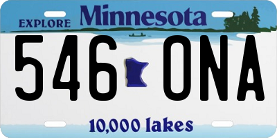 MN license plate 546ONA