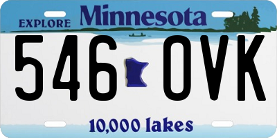 MN license plate 546OVK