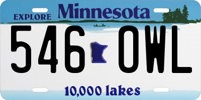 MN license plate 546OWL